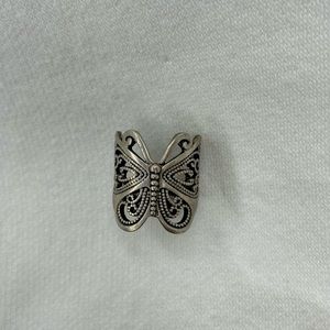 Antique Woman Stainless Steel Butterfly Vintage Ring Size 7